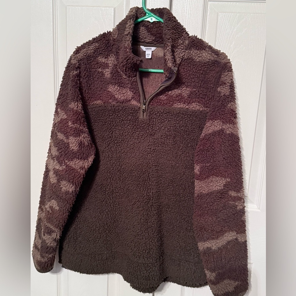Sonoma Brown and Tan Sherpa Jacket